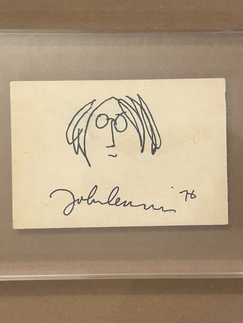 John Lennon Autograph / Sketch 1976